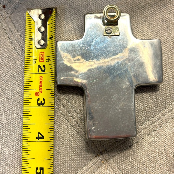 Talavera Mexico Folk Art Metal CROSS Frame With Ceramic Hand Painted CrossTile - Picture 5 of 7